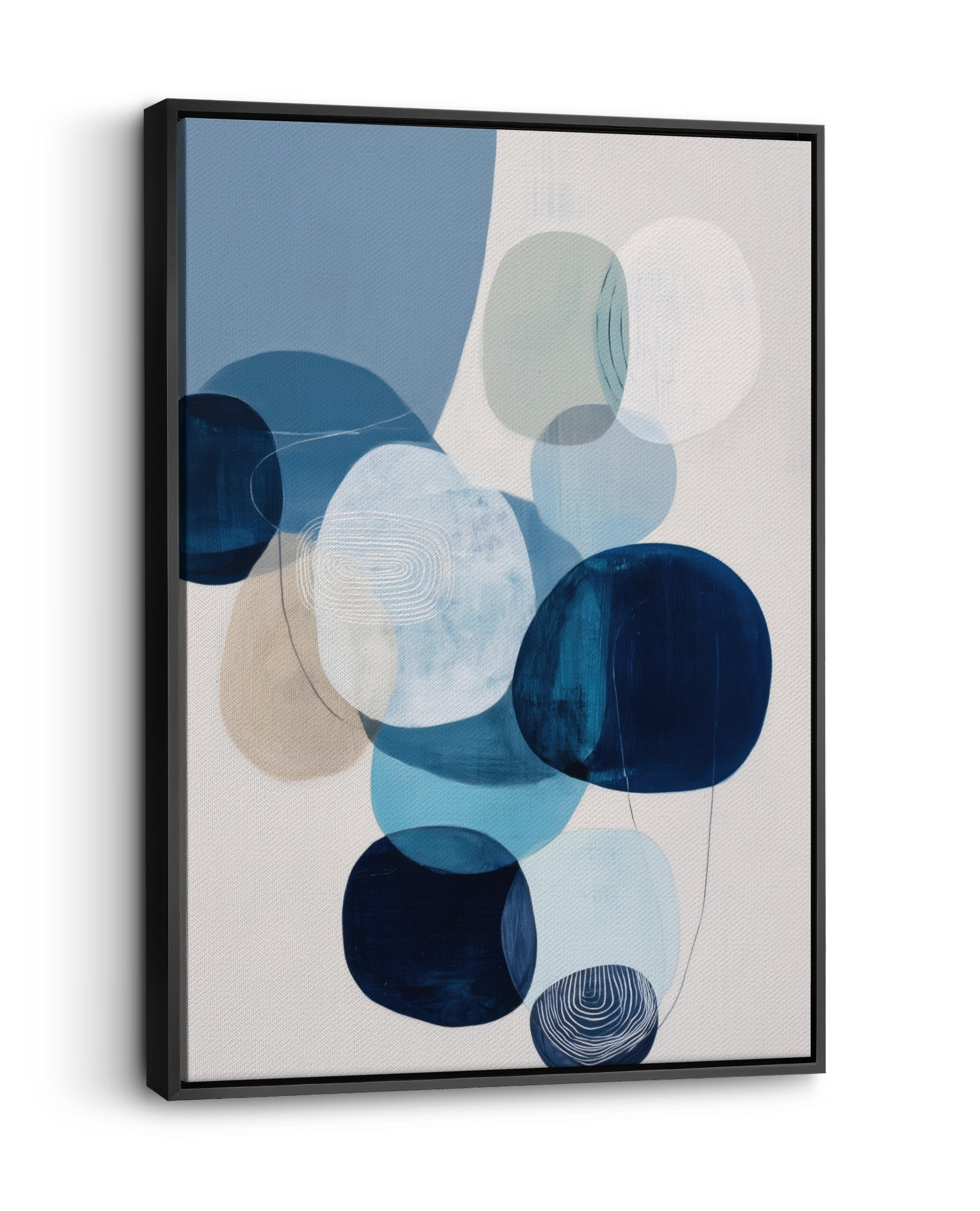 Blå form-canvas