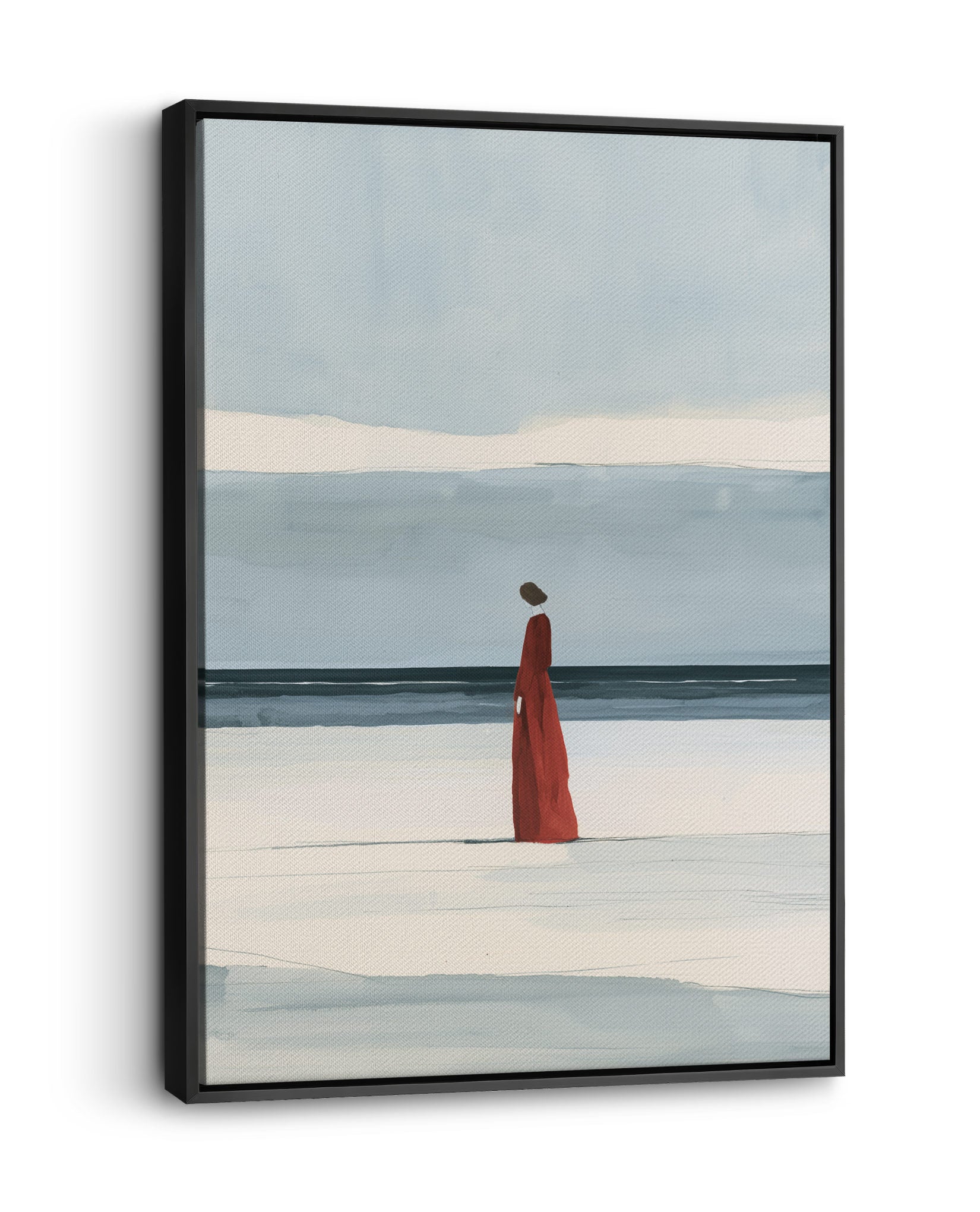 I rött under tunga moln-canvas