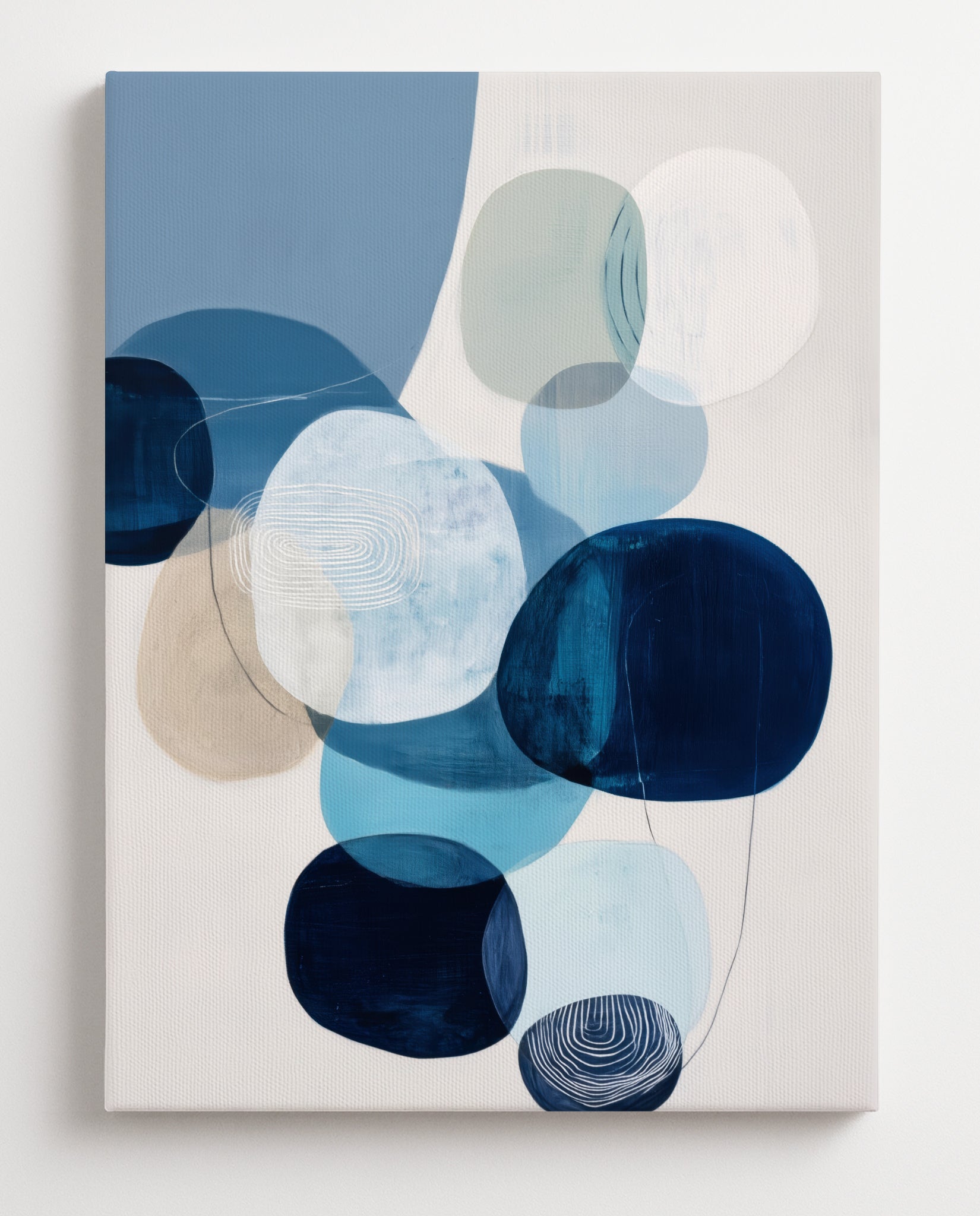 Blå form-canvas